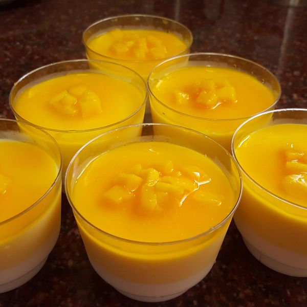 三色芒果香草奶酪：mandy 一起做