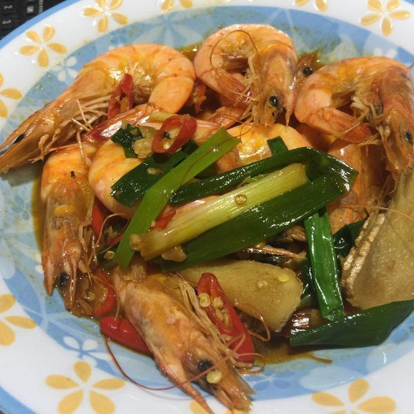 家常炒白蝦：Yan Barbie 一起做