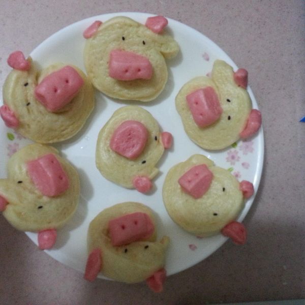 迷你豬牛奶饅頭~媽媽寶寶都瘋狂：Tra 一起做