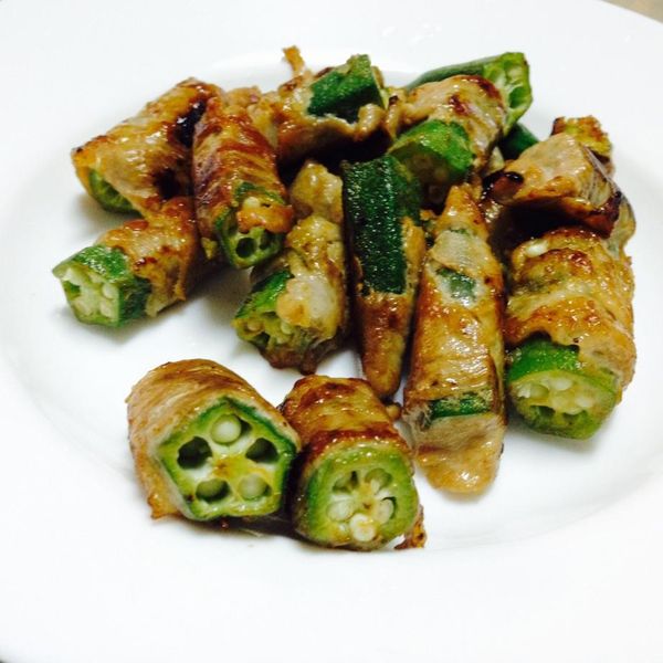 秋葵肉捲 : Wang Ching Ru一起做