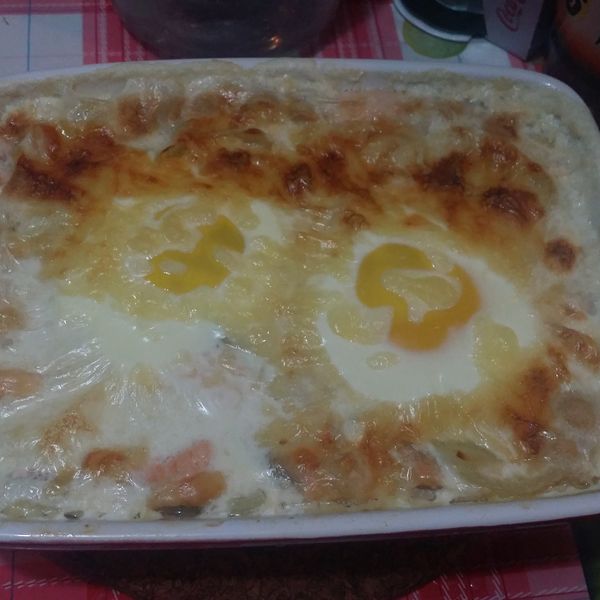 焗烤蘑菇鮭魚 : zoetam一起做