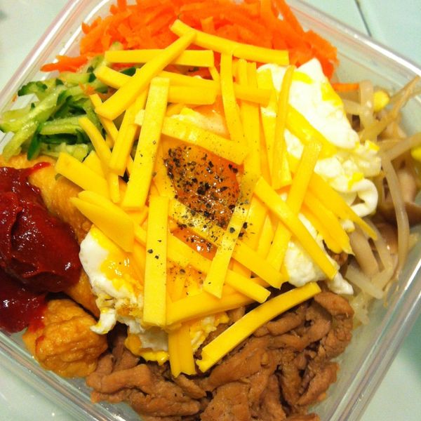 【愛妻飯盒】韓式拌飯 Bibimbap：Gina Ro 一起做