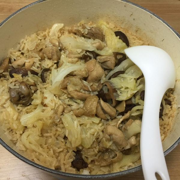 一鍋到底之香菇雞燉飯(鑄鐵鍋料理) : 詹宜宜一起做