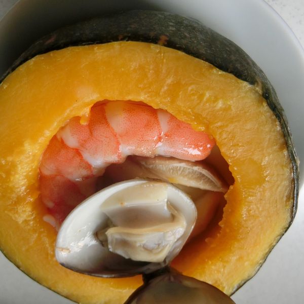 南瓜海鮮蒸蛋_電鍋料理 [18食堂]：汪敏捷 一起做