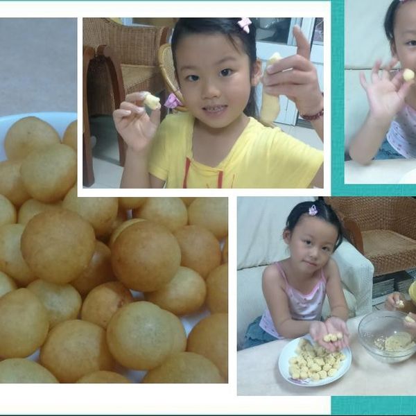 夜市超夯的 QQ地瓜球 : pink一起做