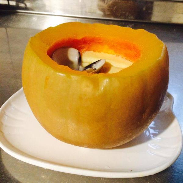 南瓜海鮮蒸蛋_電鍋料理 [18食堂]：Abbie 一起做