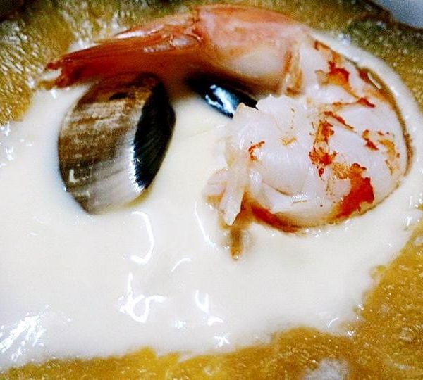 南瓜海鮮蒸蛋_電鍋料理 [18食堂]：施佩婷 一起做