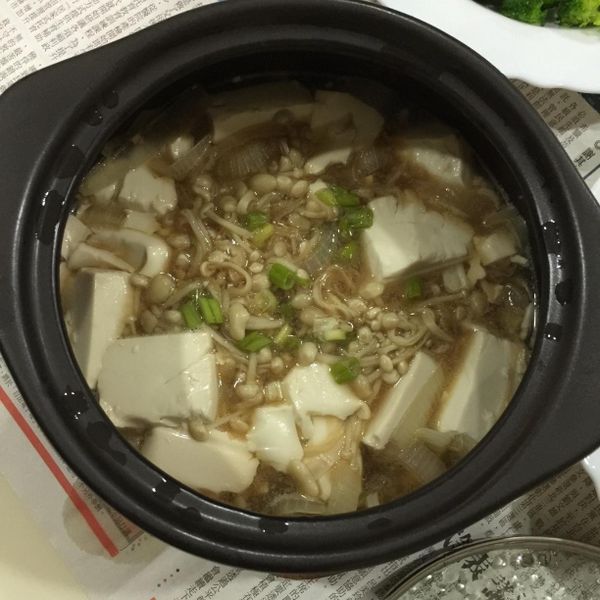 陶燒金針菇豆腐煲(簡單快速料理) : 林水水一起做