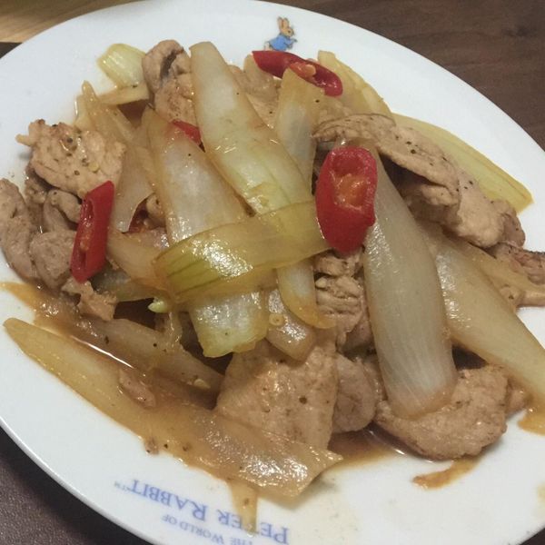 蔥爆豬肉片 : 劉湘妍一起做
