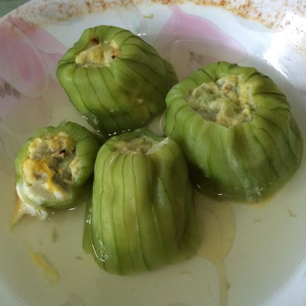 一菜二吃之絲瓜盅蒸蛋：Michelle Yeh 一起做