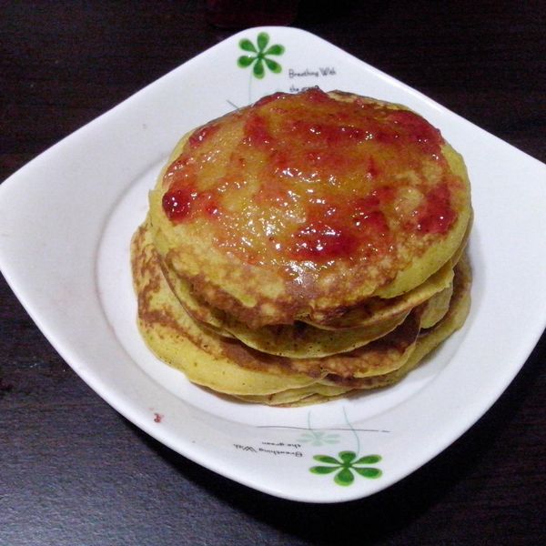 芒果鬆餅：粉萌 一起做