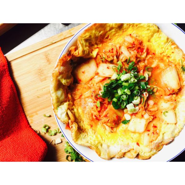 Mimi♥泡菜烘蛋【懶人料理】 : Mei Ling Chien一起做