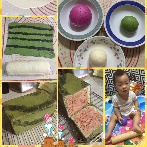 寫實西瓜吐司(無人工色素):許玉雲 一起做