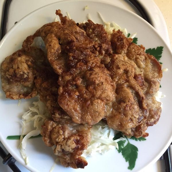 日式里肌肉排：Helen 一起做