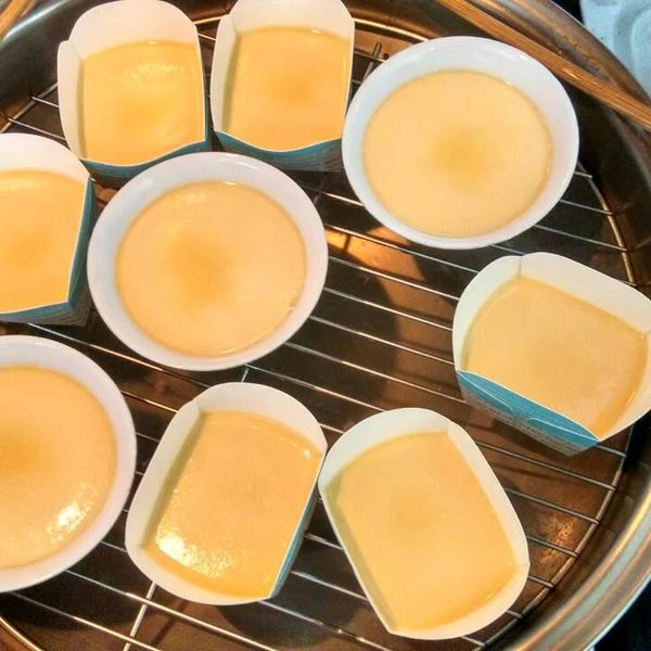 "蒸"的雞蛋布丁：周邦邦 一起做