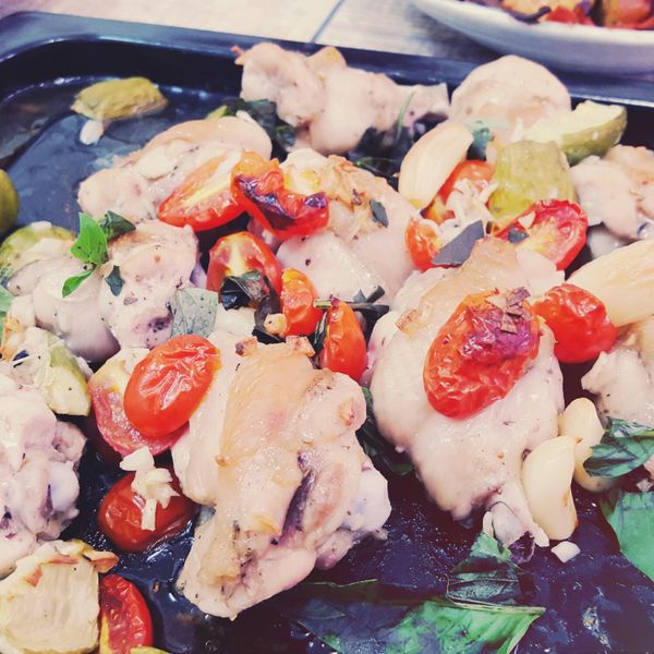 蒜香蕃茄烤小翅腿：Han Yang 一起做