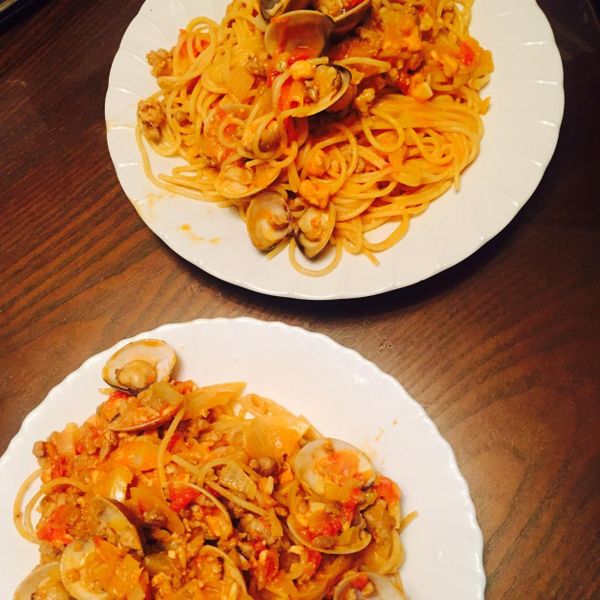 粉紅醬鮮蝦義大利麵 : 陳小靜一起做