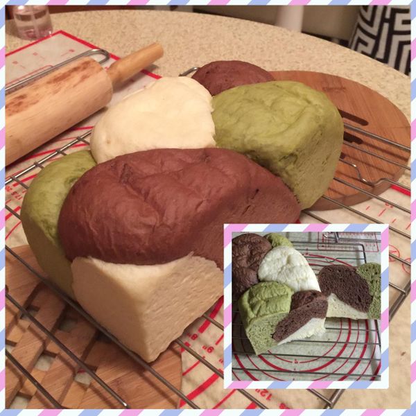 *~三色吐司~*【烘焙展食譜募集】 : 許玉雲一起做