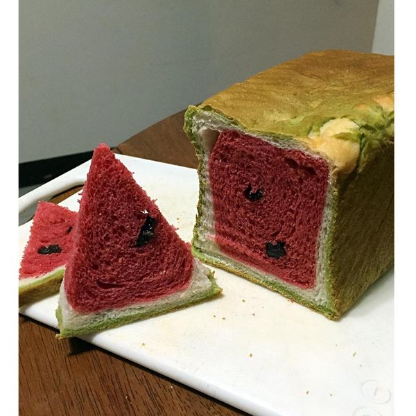 寫實西瓜吐司(無人工色素):徐妞兒 一起做