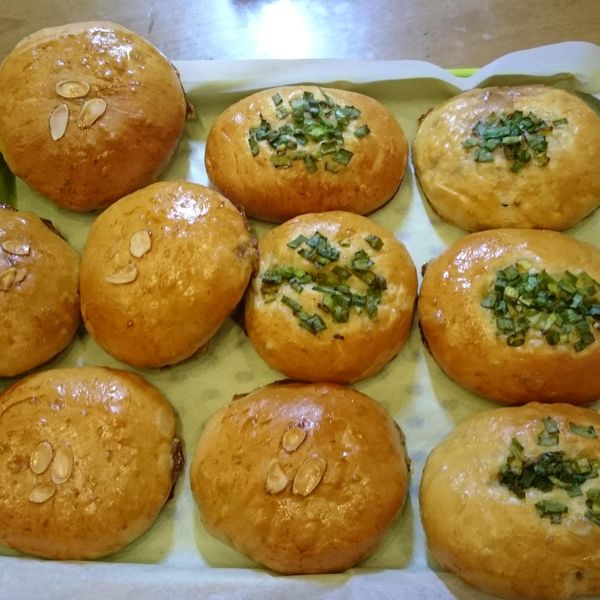 [親子料理]蔥花肉鬆胖：grace 一起做