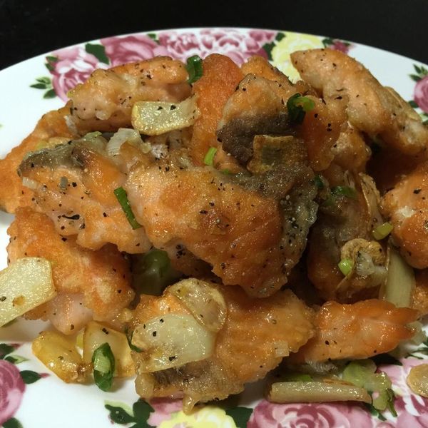 椒鹽鮭魚 : sunnybaby 一起做