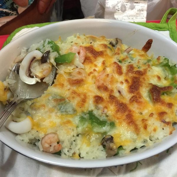 海鮮焗烤飯 : 動感美眉一起做