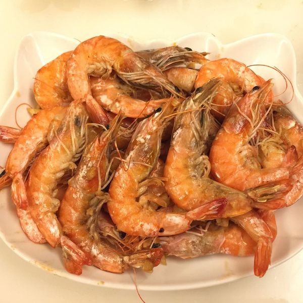 椒鹽炒蝦：May  一起做