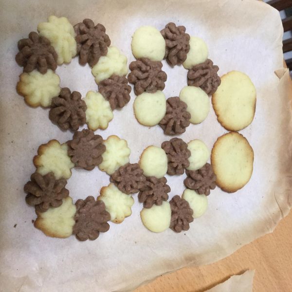 ♪聖誕花圈♪ ～雙色奶油酥餅 : 戴小孟一起做