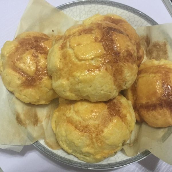 湯種菠蘿麵包：左二
 一起做