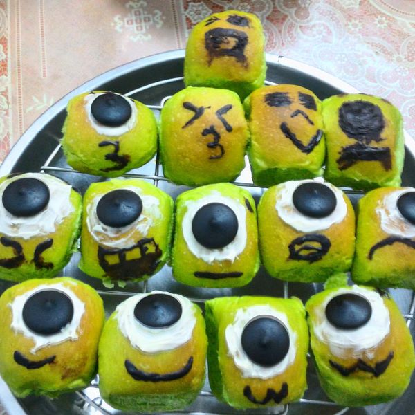 ちぎりパン 大眼仔的抹茶紅豆麵包：張存信 一起做