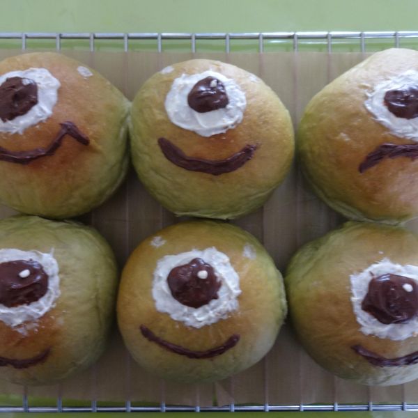 ちぎりパン 大眼仔的抹茶紅豆麵包：江采璇 一起做