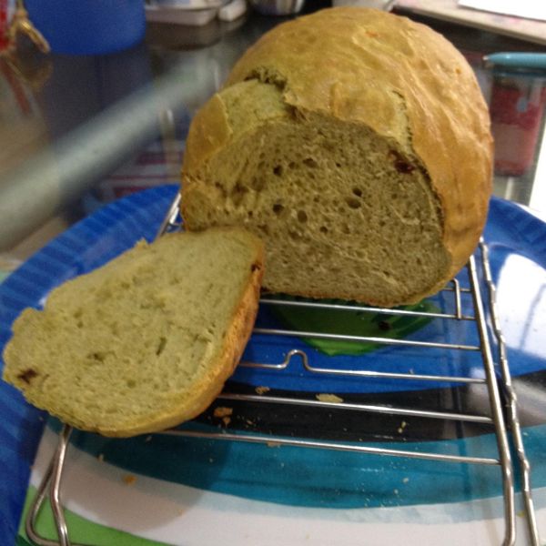 用鬆餅粉做抺茶葡萄乾吐司：cleanmmin 一起做