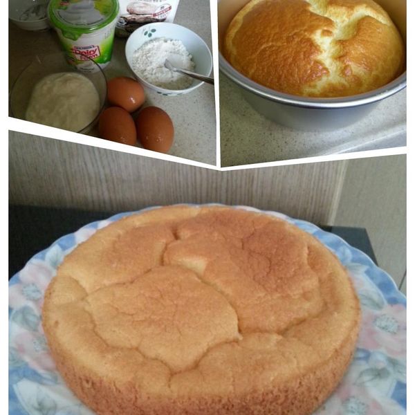 超簡單綿密蛋糕-只需三種材料 : Greentealatte一起做