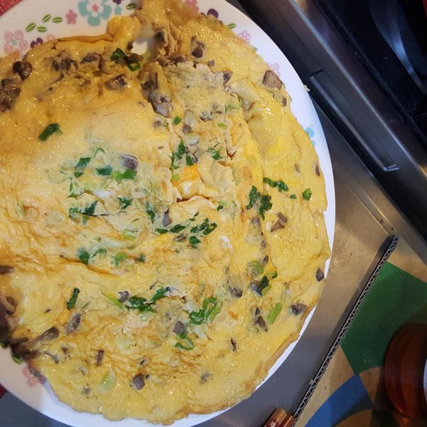 蘑菇烘蛋 : 許茹茹一起做