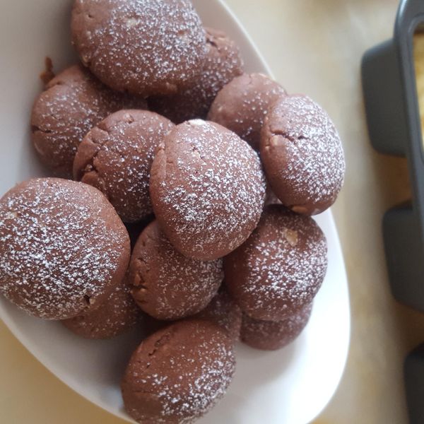 🎄[耶誕系列] 可可杏仁雪球🎄 : 溱妹妹一起做