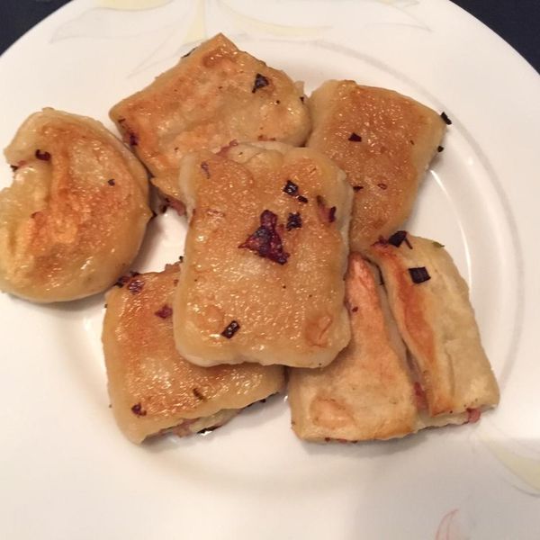 火腿葱抓餅：Helen 一起做