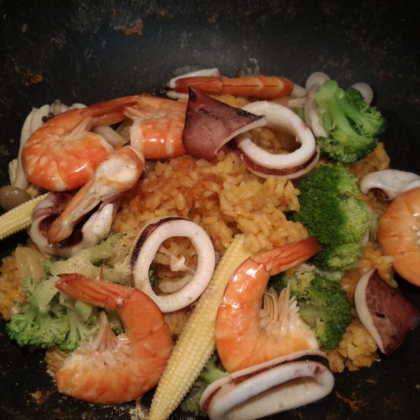 番茄海鮮燉飯 : 揚小小一起做
