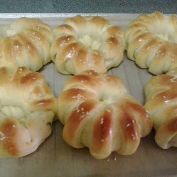 【得意的一天橄欖油】美麗好吃的《紅豆花型麵包》 : 林秀月一起做