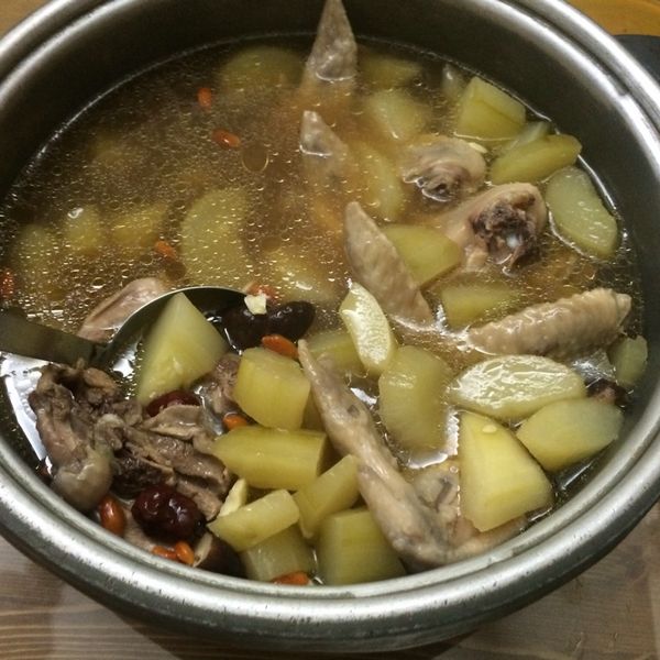 大黃瓜香菇雞湯 : Blythe一起做