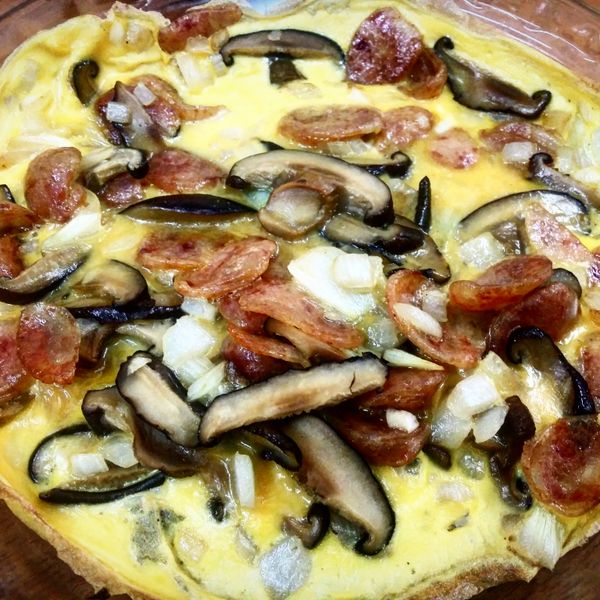 10分鐘搞定低卡美味蘑菇菠菜烘蛋：sabrina 一起做