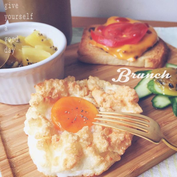 週末早午餐～蓬蓬太陽蛋：Maymay 一起做