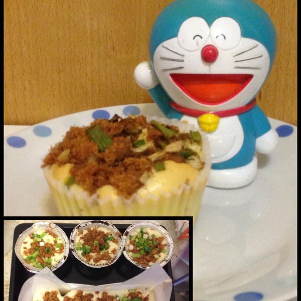 蔥花魚鬆蛋糕:Anita Fung 一起做