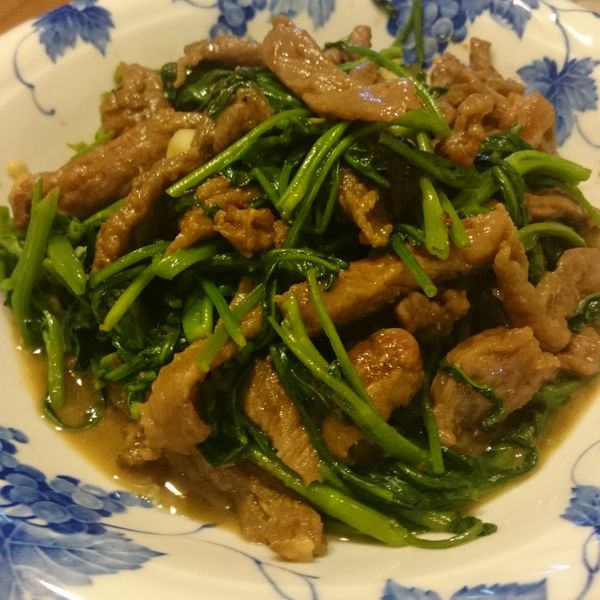 沙荼炒牛肉空心菜 : 賴天天一起做