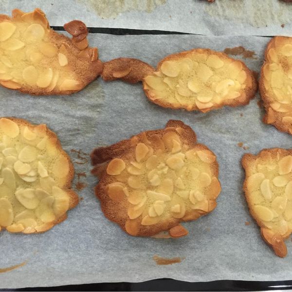 香脆杏仁瓦片（好吃又簡單）：Yumi CaiYin 一起做