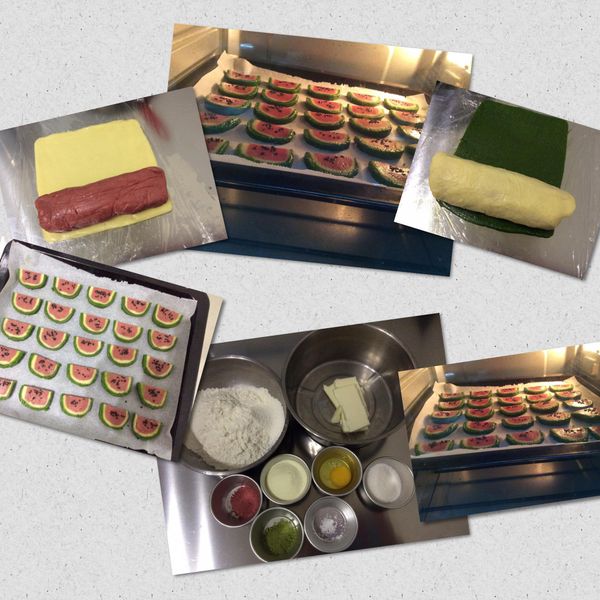 西瓜 造型 餅乾 : Puiyee Au一起做