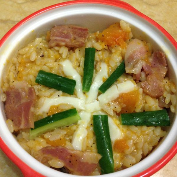 南瓜培根燉飯：Chia Hui Chen 一起做