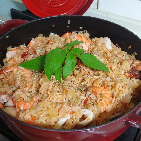 海鮮燉飯（鑄鐵鍋） : Shu Hui Lin一起做