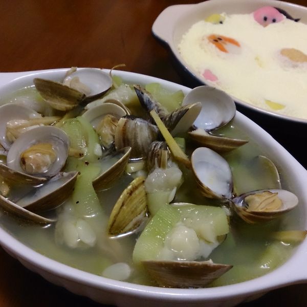 清蒸蛤蜊絲瓜：Abby Feng 一起做