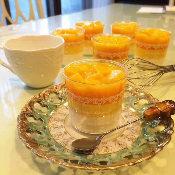 三色芒果香草奶酪：gobby 一起做