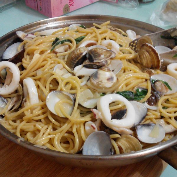 白酒蛤蜊義大利麵:李筱姍 一起做